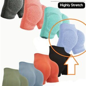 Heathered blue - Periwinkle booty-lift 3" biker short